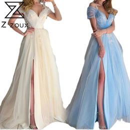 Women Dress Temperament Lace Wedding Party Slash Neck Off Shoulder Evening es Long Plus Size Maxi es 210524