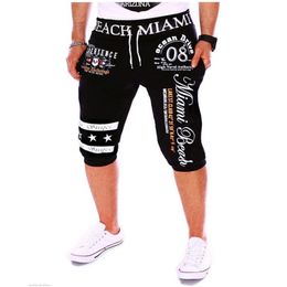 ZOGAA Men Casual Shorts Clothes Streetwear Joggers Fitness Drawstring Elastic Waist LetterPrinting Mens Short Plus Size XXS-4XL 210716