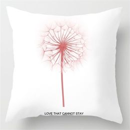 White Dandelion Feather Hugging Pillow Cover Home Sofa Cushion Custom 211207