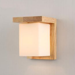 Loft Crystal Lampes Suspendues Wall Sconce Lighting Wood Glass Ball Bedroom Aisle Corridor Lampara Pared Lamp
