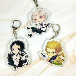 Bungo Stray Dogs Keychain Man Anime Keyring Women Edogawa Ranpo Pendant Cartoon Key Holder for Bag for Fashion Cute Metal Brelok