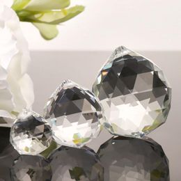 Novelty Items 5pcs Glittery Art Ornament Hanging Faceted Crystal Ball Clear Pendant