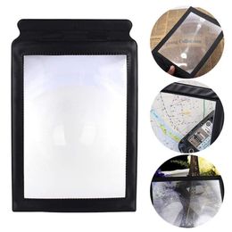 Portable Microscope 3X A4 Lenses Large Sheet Magnifier Reading Magnifiers Big Full Page Sheet Magnifying Glass Book Aid Lens Magnification 2123