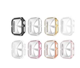 Diamond Case For Watch 5 4 3 2 1 Smart watch 40mm 44mm Cover Hard PC Shockproof Cases Shell for iwatch Shiring accessoires