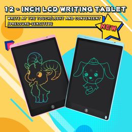 12 Inch LCD Writing Tablet Electronic Drawing Doodle Board Digital Colourful Handwriting Pad Gift for Kids and Adult Protect Eyes UF622