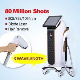 Salon use 3 wavelength 808nm diode laser hair remover painless effetctive hair removal machine with 755nm 808nm 1064nm for all color skin hair