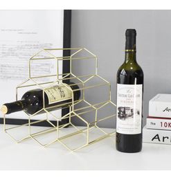 Tabletop Wine Racks Simple Nordic Iron Beehive Grape Holder Living Room Bar Display Decorations In The Shop Ornament Champagne Shelf