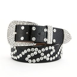 Designer belts 2023 Diamond diamond fashion versatile white decoration women's jeans wide belt