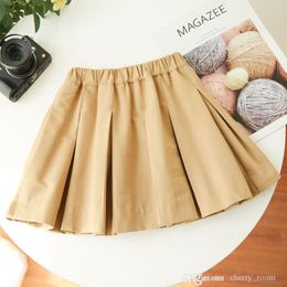 2021 girls Pleated skirt autumn children solid colors mini tutu skirts fall Classic college style casual princess clothing S1730
