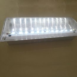 2022 luzes de saída led Luzes de emergência 10 pçs / lote de parede de bateria de lítio recarregável / teto montado LED luz não mantida de back-up sinal indicador sinal lâmpada