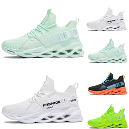 Good quality Non-Brand men women running shoes black white lake green volt Lemon yellow orange Breathable mens fashion trainers outdoor sports sneakers 39-46