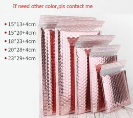 many sizes Rose Gold Bubble Envelope Package Bag Foil Shockproof Bubbles Mailer Gift Packaging Wedding Favor Bags Multisize