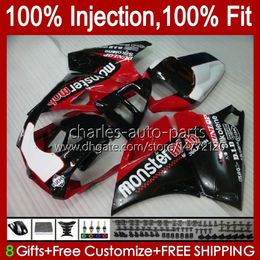 Injection Fairings For DUCATI 748 853 916 996 998 S R 94 95 96 97 98 42No.86 748R 853R 916R 996R Red black 998R 94-02 748S 853S 916S 996S 998S 1999 2000 2001 2002 OEM Body