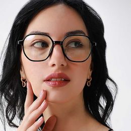 Fashion Sunglasses Frames Polygonal Irregular Glasses Frame Men Clear Face Eyeglasses Women Vintage Designer Can Match Myopia Student Access