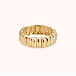 2022 New Ins Simple Gold Colour Ring for Woman Thread Twist Metal Rings Jewellery Gift Charm Engagement Wedding Ring Wholesale G1125