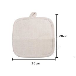 Sublimation Blank DIY Cushion Kitchen Plate Bowl Pot Insulating Mat High Temperature Resistance Pads Table Decoration DAJ253