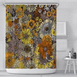 Shower Curtains Constellation Fabric Bathroom Curtain Sunflower Flower Phrase Modern Abstract Mysticism Bath Waterproof Cloth