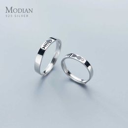 A coppia carino gatto fishbone coppia anelli per uomo donne pure 925 sterling argento sterling dimensione anello animale anello animale moda gioielli di moda 210707