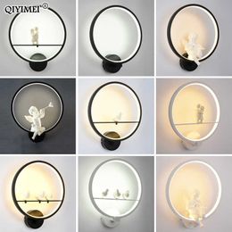 Modern Wall Lamps art angel Nordic creative for living room bedroom bedside lighting bracket High-power led lustre Home Dero 210724