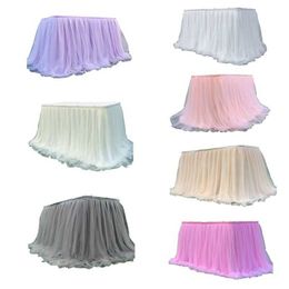 Colorful Tablecloth Tulle Dessert Reception Table Decoration Wedding Party Home Birthday DIY material for Tutu Skirt H