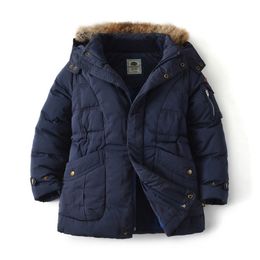 Real Duck Down Coat 90% Jacket Boys Coats Winter Fur Hooded Clothes Teen Young Outfit for 4 5 6 7 8 9 10 11 12 Years 211203