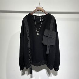 Men's Hoodies & Sweatshirts Loose Work Clothes Sweater Autumn Dark Department Pocket Splicing Designer Yamamoto Street Fashion Large Top