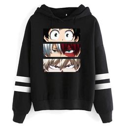 Dropship New My Hero Academia Cosplay Todoroki Shoto Pullover Sweatshirts Boku No Hero Academia Izuku Midoriya Fleece Hoodies S0819