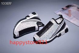 Respirável ar-tecida malha lazer esportes sapatos strass lisas lisas low-top amantes mulheres e homens moda tamanho35-45 t115d228
