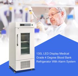 Lab Supplies 130L Medical Laboratory Shade Pharmacy Glass Cabinet Long-term Storage Refrigerator For Hospital Use