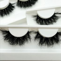 20MM Fake Eyelashes Lashes 3D Mink Hair Dramatic Long Fluffy Full Strips Lashes Extension for Makeup Tool Customise Logo