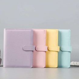 A6 Notepad Binder Loose Leaf Notebooks Outer Reusable Magnetic Buckle Closure Ring Binders Notepads Shell Cover Notebook Diary School Office Supplies