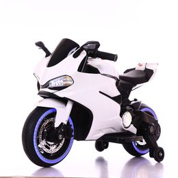 New Children's Electric Motorcycle With Light Early Education Kids Riding on Three-wheeled Toys Electric Car for Kids Ride on