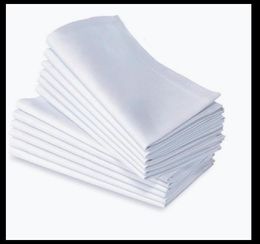 2021 RESTAURANT DINNER CLOTH LINEN WHITE 50x50cm HOTEL NEW NAPKINS Wedding Hotel Bouquet Party Decoration