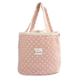 Storage Bags Portable Lunch Bag Thermal Insulated Box Tote Cooler Handbag Bento Pouch Dinner Container School Food #38