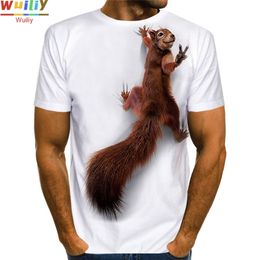 Men's Squirrel T Shirt 3D Print Animal Graphic Tees Lovely Pattern Tops Men/Women Cute Puppy Face Tee Funny Pet T-shirt 210706