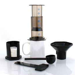 New Filter Glass Espresso Coffee Maker Portable Cafe French Press CafeCoffee Pot For AeroPress Machine Drop shipping 210330