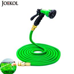 2019NEW 25Ft-200Ft US Eu Garden Expandable Hose Magic Flexible Water Hose Plastic Hoses Pipe With Spray Gun To Watering,Car Wash Y200106