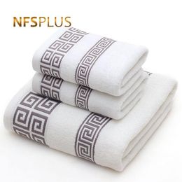 Towel Cotton Set For Adults 2 Face Hand 1 Bath Bathroom Solid Colour Blue White Terry Washcloth Travel Sports Towels