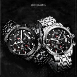 2024NEW NIBOSI Men Relogio Masculino Top Brand Big Men's Quartz Watches Waterproof Wristwatch Male Military Watch Dropship