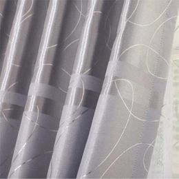 Popangel Luxury Silvered Thickening Customised Finished Blackout Thermal Insulated Living Room Window Curtain and Tulle 211203