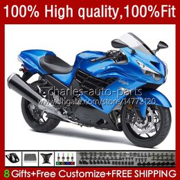 Injection Fairings For KAWASAKI NINJA ZZR1400 ZZR 1400 CC ZX 14R 14 R 12-17 5No.34 ZZR-1400 ZX14R 12 13 14 15 16 17 ZX-14R 2012 2013 2014 2015 2016 2017 OEM Bodys pearl blue