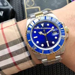 15 Styles Luxury Watches 116613 Date 40mm A2813 Automatic Mens Watch Blue Dial Ceramic Bezel Yellow Gold Steel Two-tone Bracelet Gents Wristwatches