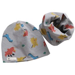 New Fashion Cotton Children Hat Scarf Girls Cap Set Baby Boys Head Cover Winter Warm Neck Collar Kids Beanies Sets