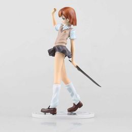 18cm Certain Scientific Railgun GK Mikoto Misaka PVC Action Figure Japan Anime Figure Model Collectible Toy Doll Gifts