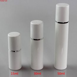 15/30/50ml Empty Airless Bottles Silver/Gold/Rose gold Line Plastic Treatment Pump Travel Cosmetic Lotion Bottle 10pcs/lotgoods