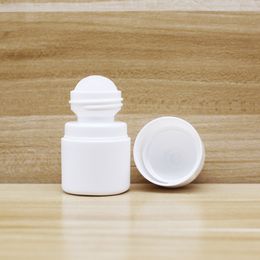 300pcs 30ml Plastic Roll On Bottles White Empty Roller Bottle 30cc Rol-on Ball Bottle Deodorant Perfume Lotion Light Container Personal Care dh9056