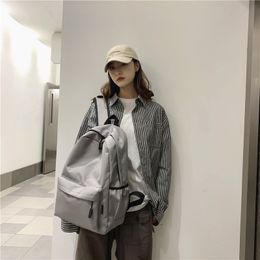 HOCODO Men Backpack New Solid Colour Fashion School Bag For Teenage Backpacks Unisex Shoulder Travel Bag Male Rucksack Mochila K726