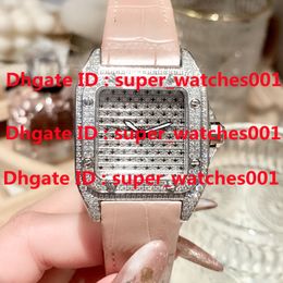 Babysbreath series automatic watches diamond watch 36mm imported Swiss Landa quartz movement 316 fine steel case leather watchband Wristwatches
