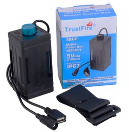 18650 Battery Pack Storage Boxes Power Bank Case Waterproof DC 8.4V USB Charger For Led Bike Light EB03 EB02