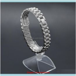 Link Chain Bracelets Jewelrywatch Strap Link Bracelet 22.5Cmx1.5Cm Stainless Steel Crown President Style Adjustable Mens Hip Hop Bangle Coo